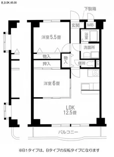 サンモール中川【4階】の間取り