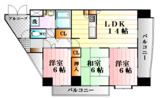 TWINPALECE YAGI【6階】の間取り