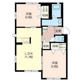 パスティヤージュA【1階】の間取り