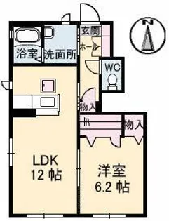 フォレスト エム【1階】の間取り