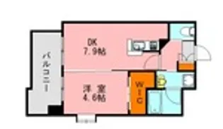 アソシアグロッツォ日赤通り【4階】の間取り