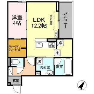 Dcrest新川N【3階】の間取り