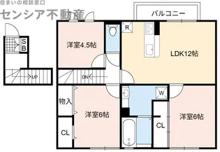 ハイツ東野【2階】の間取り
