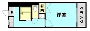 西霞YK1ビル【2階】の間取り
