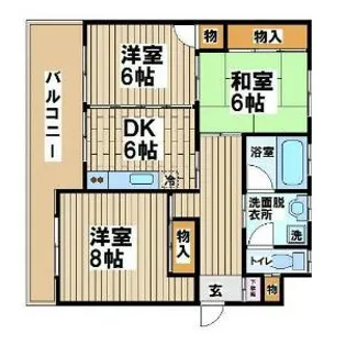 パークサイド野川【2階】の間取り