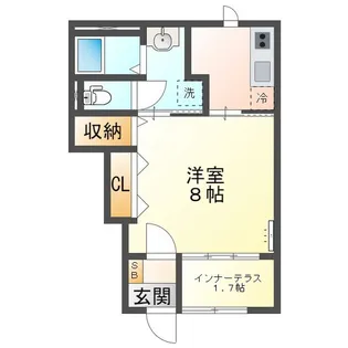 ソシア鈴鹿B【1階】の間取り