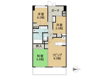 日神パレステージ小山ウインフォート【5階】の間取り