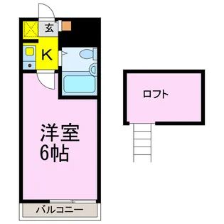 シティパレス羽生6【1階】の間取り