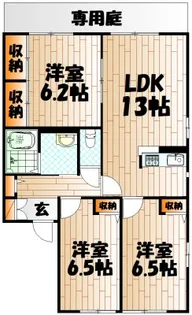 グリーンビレッジ湯川 A棟【1階】の間取り