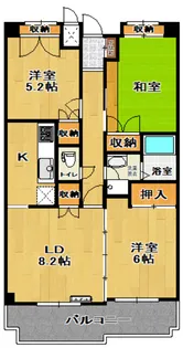 アネックス郡山【6階】の間取り