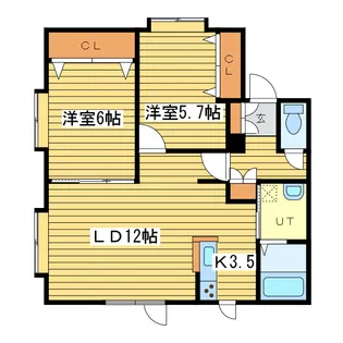 フラワービレッジ【2階】の間取り