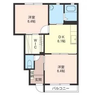 ビグディパA【1階】の間取り