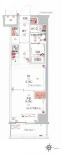 ハーモニーレジデンス東京大島ザ・ガーデン【7階】の間取り