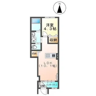 カサ・デル・シエロ【1階】の間取り