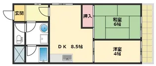 ムサシノハイツ【2階】の間取り