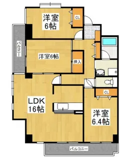 エクシール中野島【5階】の間取り