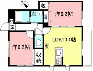 シャテロ成城【1階】の間取り