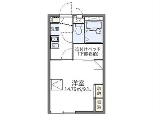 レオパレスリベェール【2階】の間取り