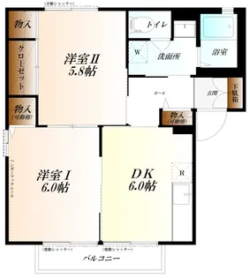 アネックス鳥羽A棟 WiFi対応【1階】の間取り