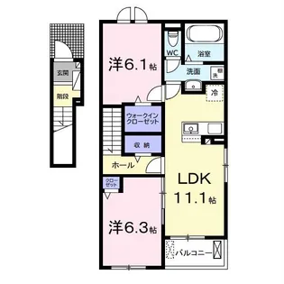 マウントシティI【2階】の間取り