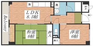 ミモザの館【1階】の間取り