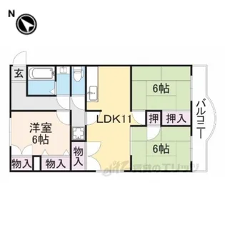 フレール【4階】の間取り