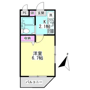 エルマーノ堀之内【2階】の間取り