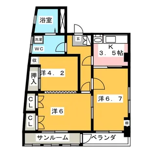 KBCビル【4階】の間取り