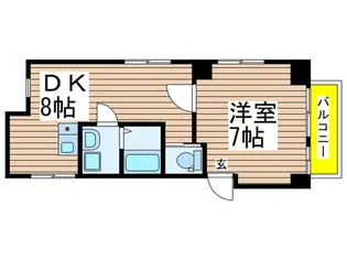 キングスフラット【9階】の間取り