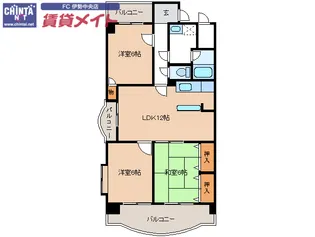 ル・グランシャリオ【7階】の間取り