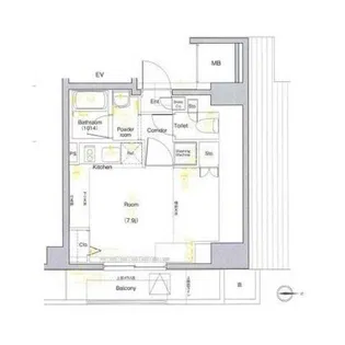 クレイシア世田谷赤堤【7階】の間取り