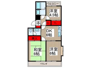 所沢メゾン1号館【1階】の間取り