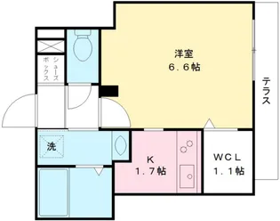 ラ・メゾン五月【1階】の間取り