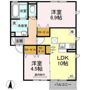 センチュリーハイム桂台【1階】の間取り
