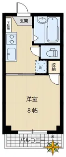 サウスウインドウ【3階】の間取り