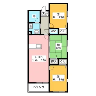 敷島パークハウス【1階】の間取り