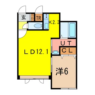 シェノン(2-2)【2階】の間取り