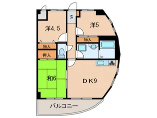 ハ-モニ-ハイツII【2階】の間取り