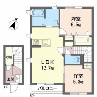 シャーメゾン ミュウ【2階】の間取り