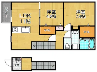 ファミール中I【1階】の間取り