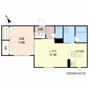 アレンデールTOSU【1階】の間取り