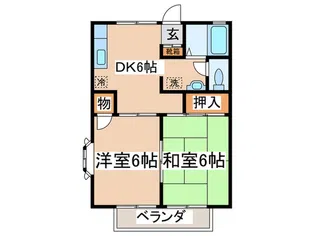 ガ-デンビュ-石神A【2階】の間取り