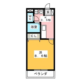 BELL WOODIII【2階】の間取り