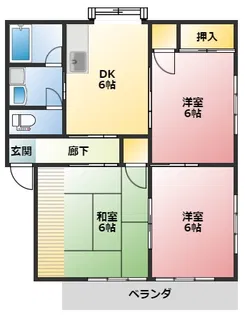 アルベールフジB【1階】の間取り