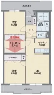 ソレイユM【2階】の間取り