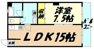 グランベール小倉駅前【8階】の間取り