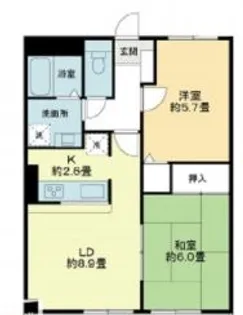 高知県香南市野市町東野【アパート】の間取り