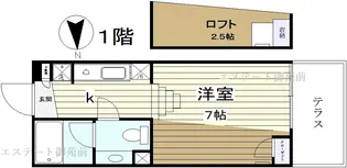 レジデンスコーワ109【1階】の間取り