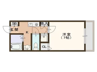 大阪府大阪市住之江区北加賀屋1【マンション】の間取り