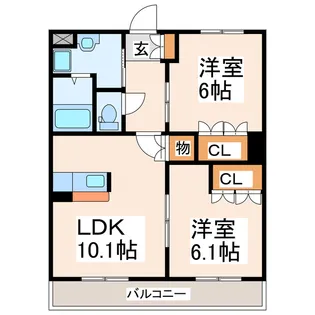 Gently麻生田【2階】の間取り